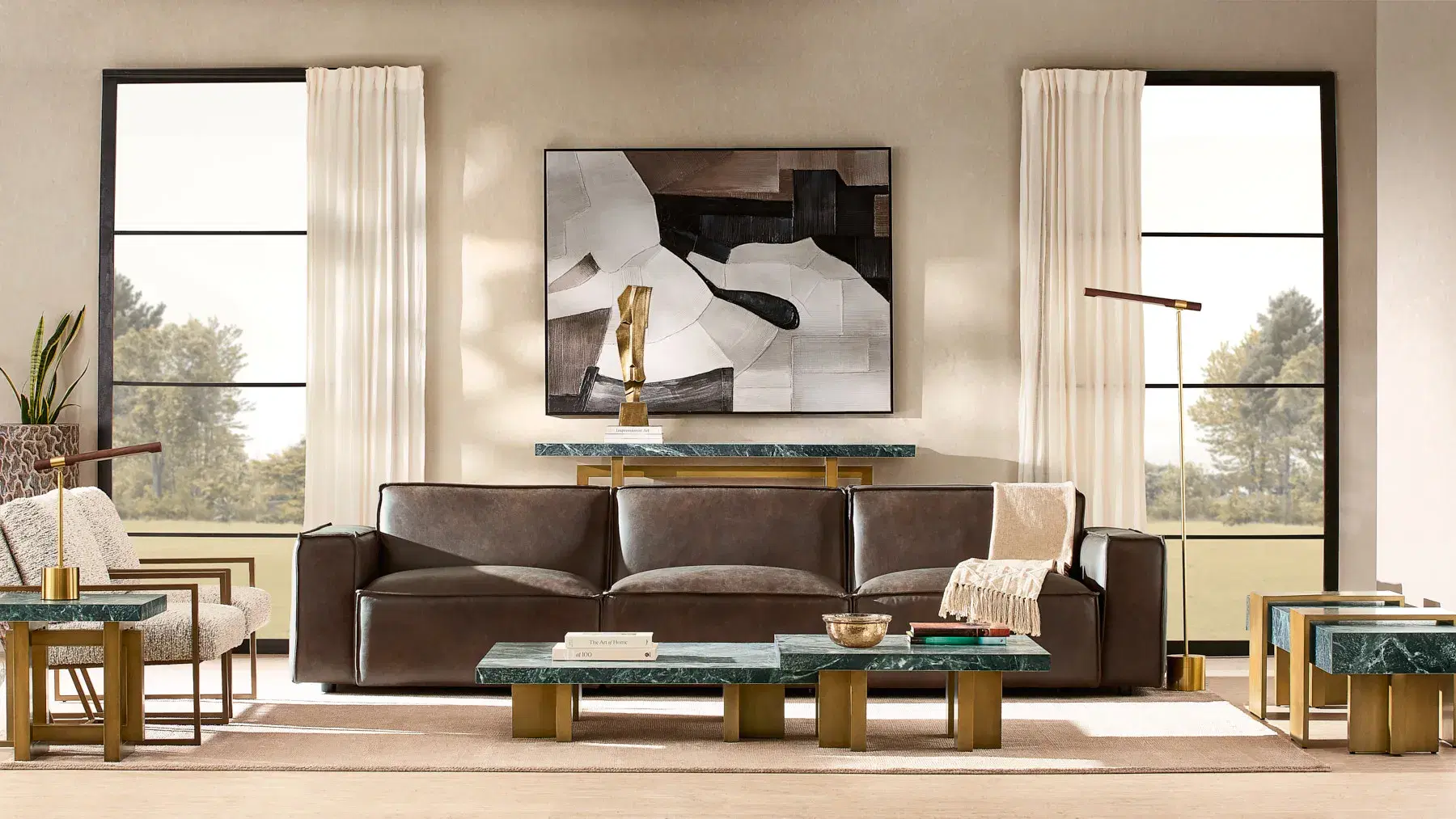 7 Ways to Style A Leather Sofa