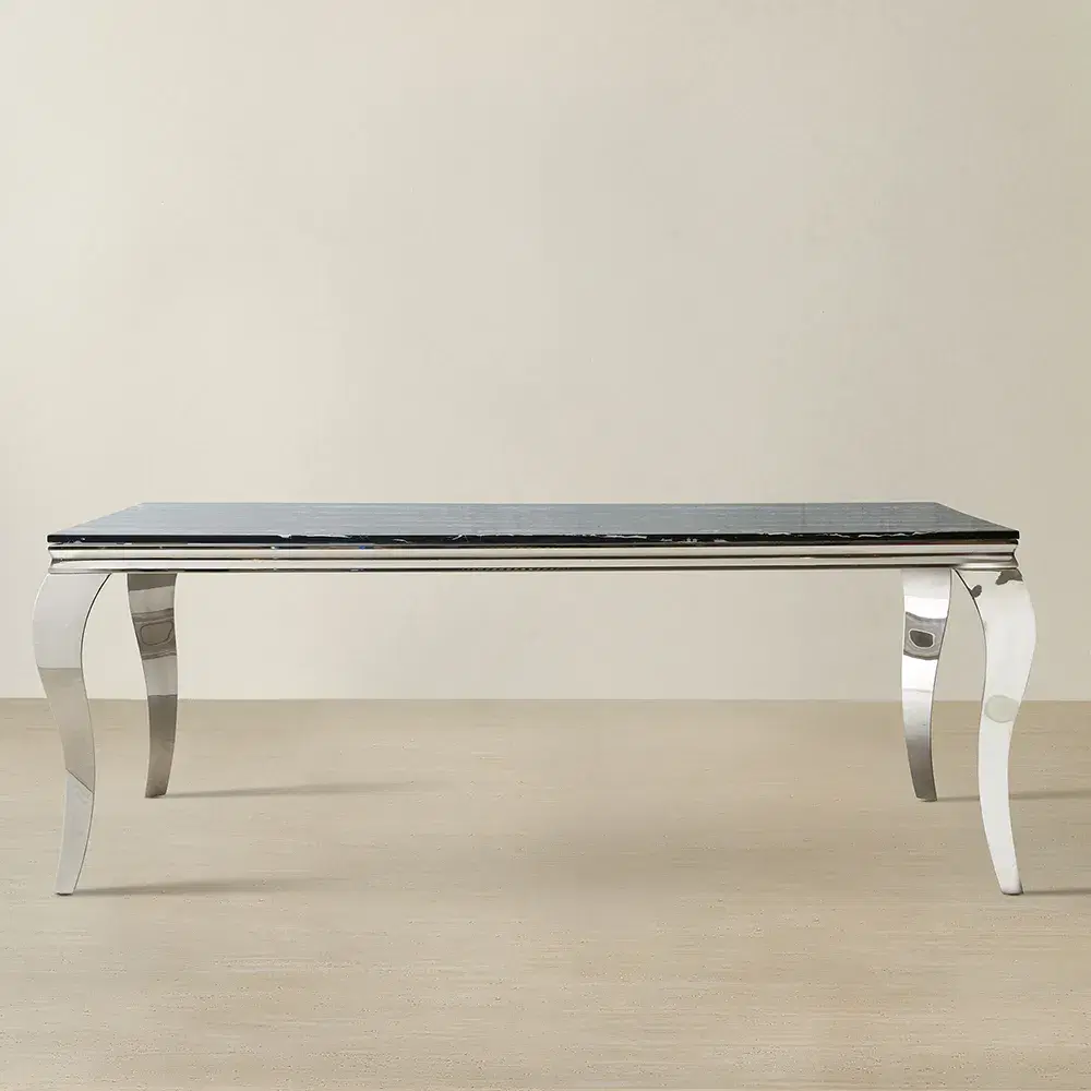 Marble Dining Table - Black