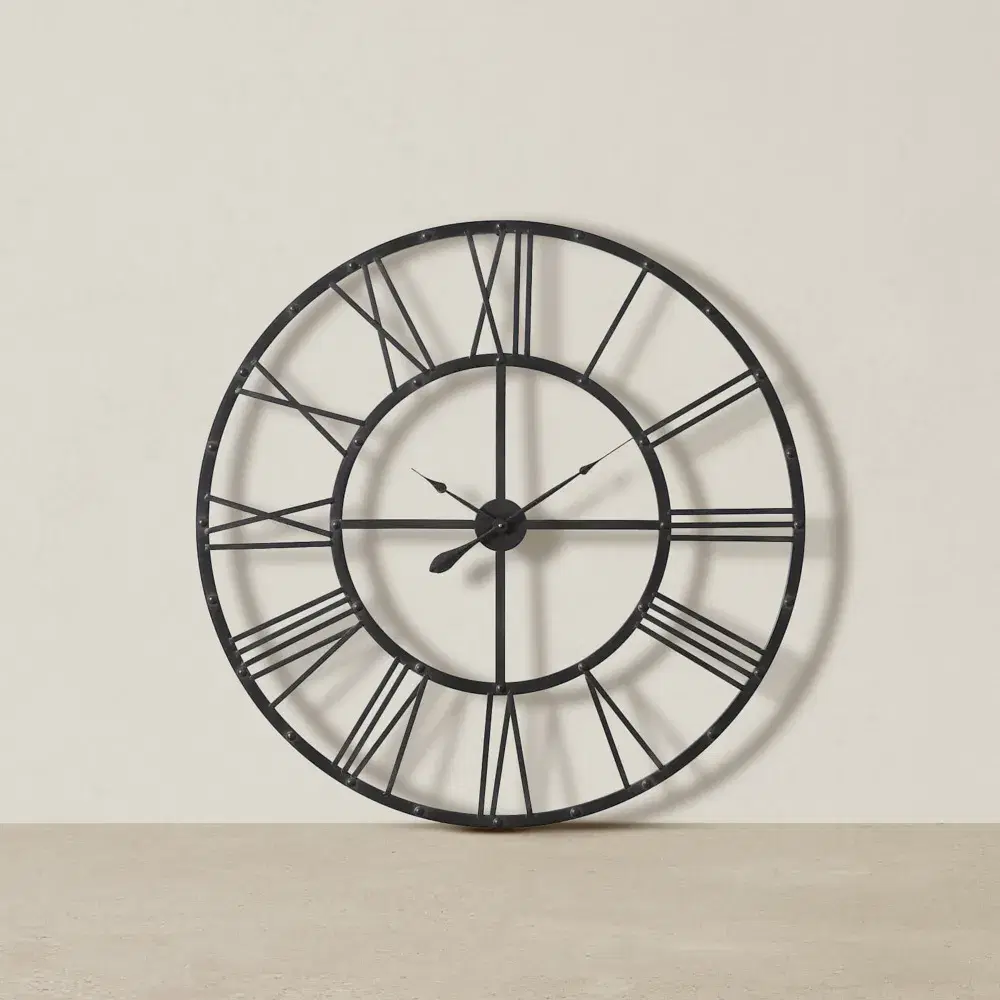 Open Cut Iron Clock