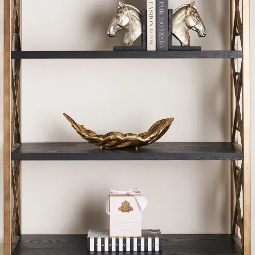 Golden Resin Leaf Platter