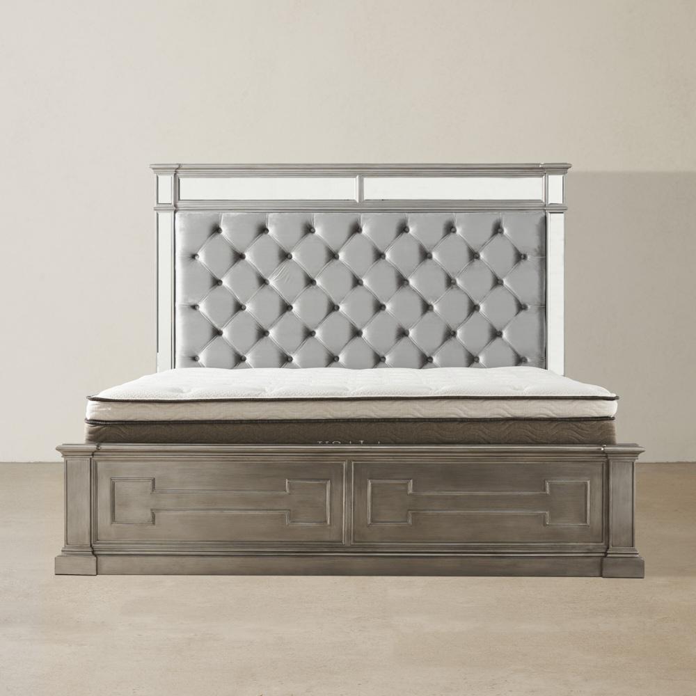 Solitude Antique Silver Queen Bed