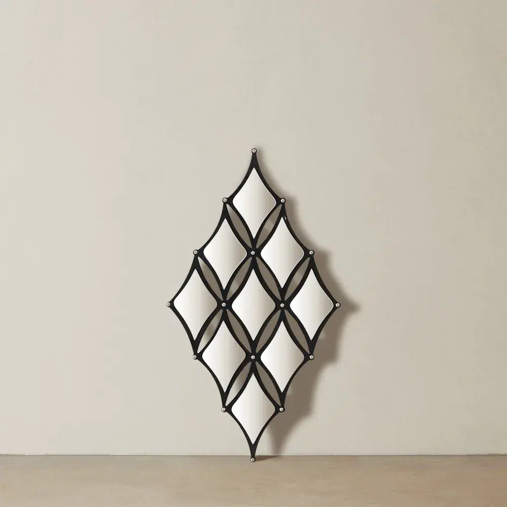 Soho Black Diamond Shape Mirror