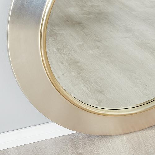 Lucinda Silver Round Mirror