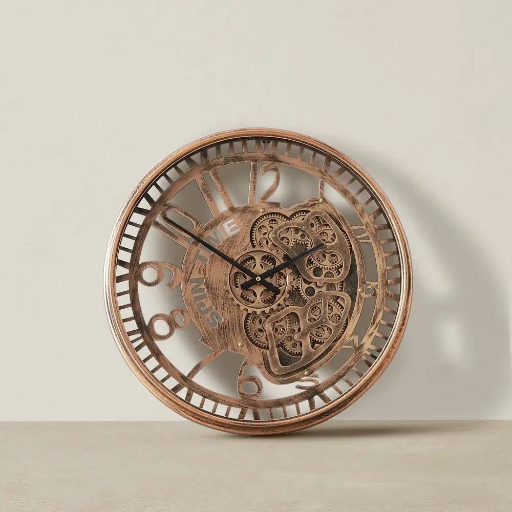 Miranda Antique Brass Colour Wall Clock