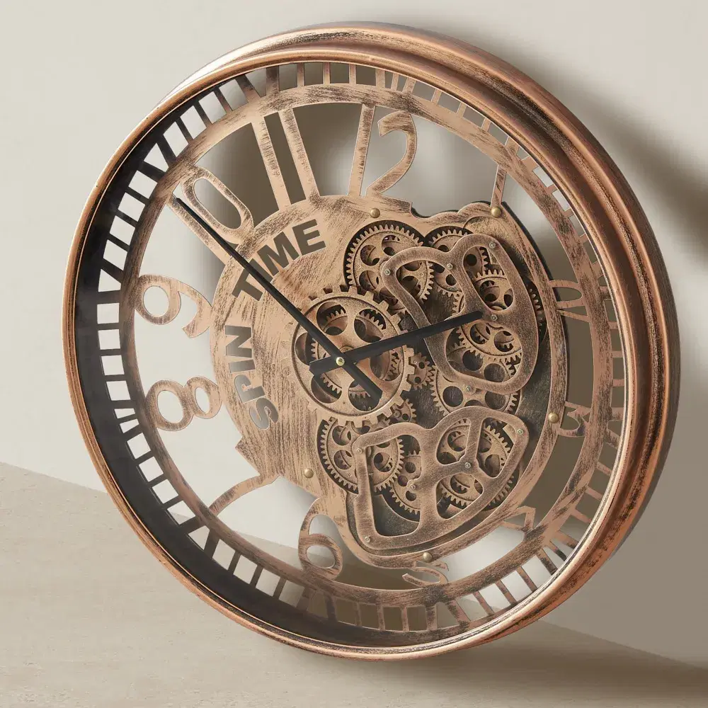 Miranda Antique Brass Colour Wall Clock