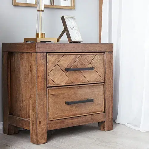 Regina Wooden Veneer Bedside Table