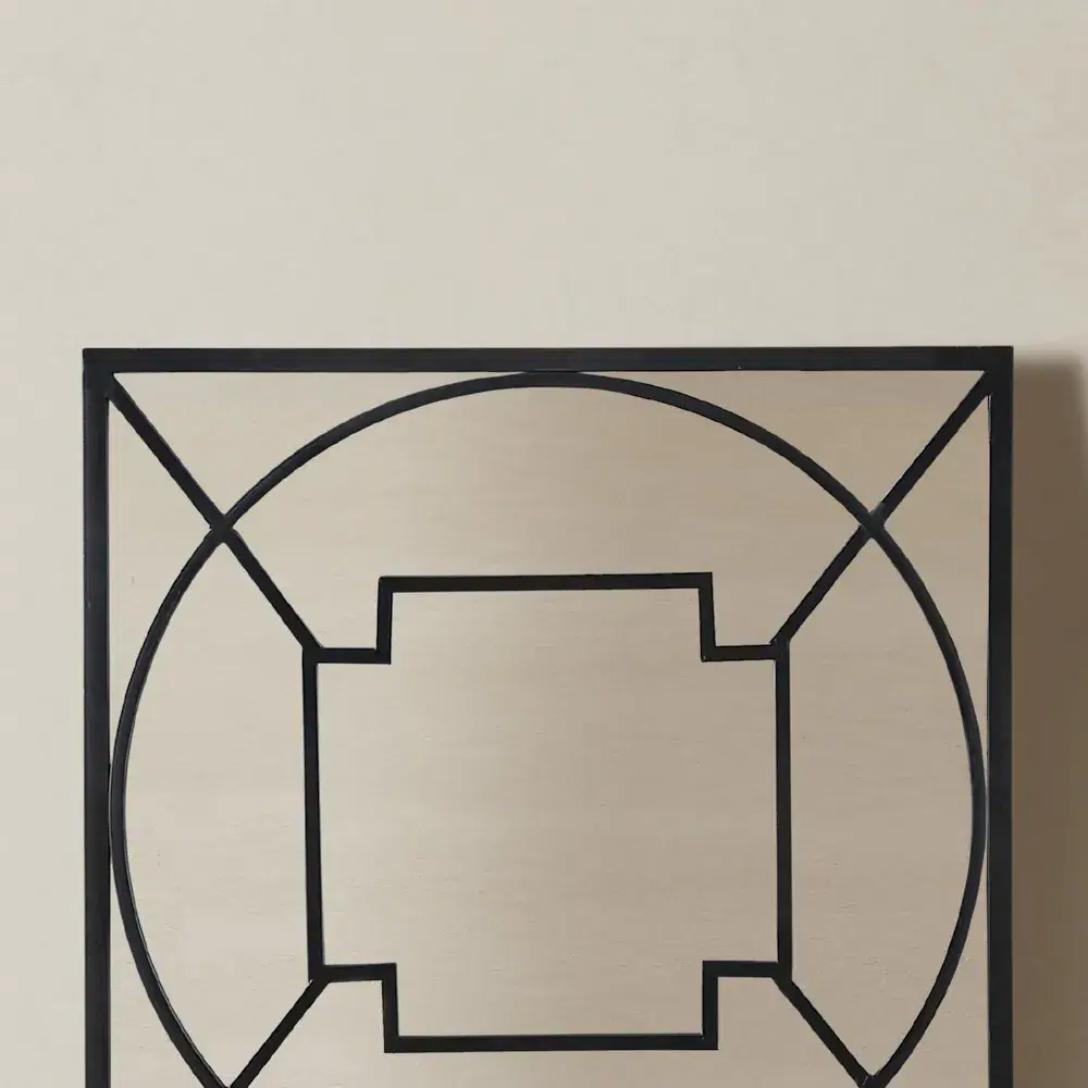 Myrtle Black Square Mirror