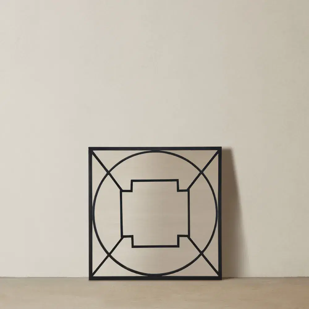 Myrtle Black Square Mirror