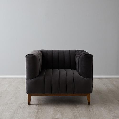 Astoria ll Velvet Chair - Charcoal 