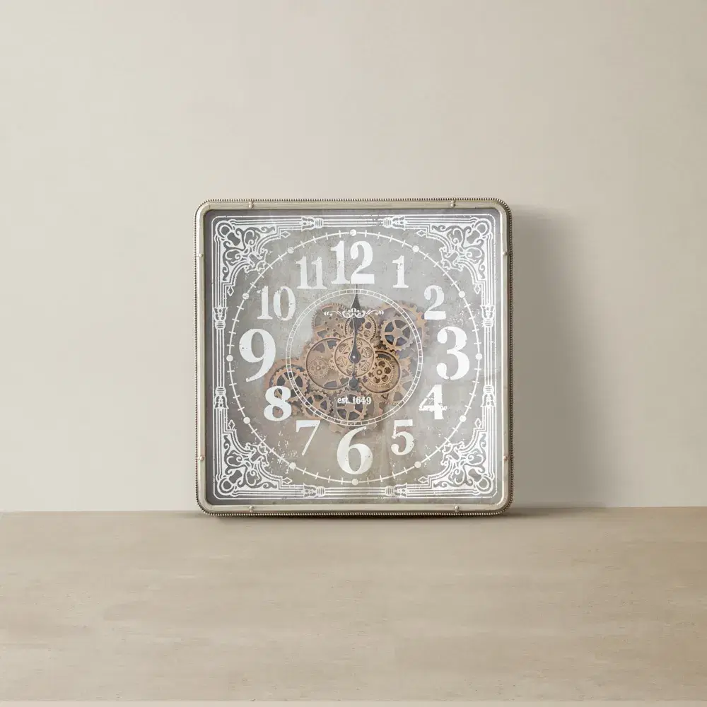 Whimsical Antique Gold Wall Clock