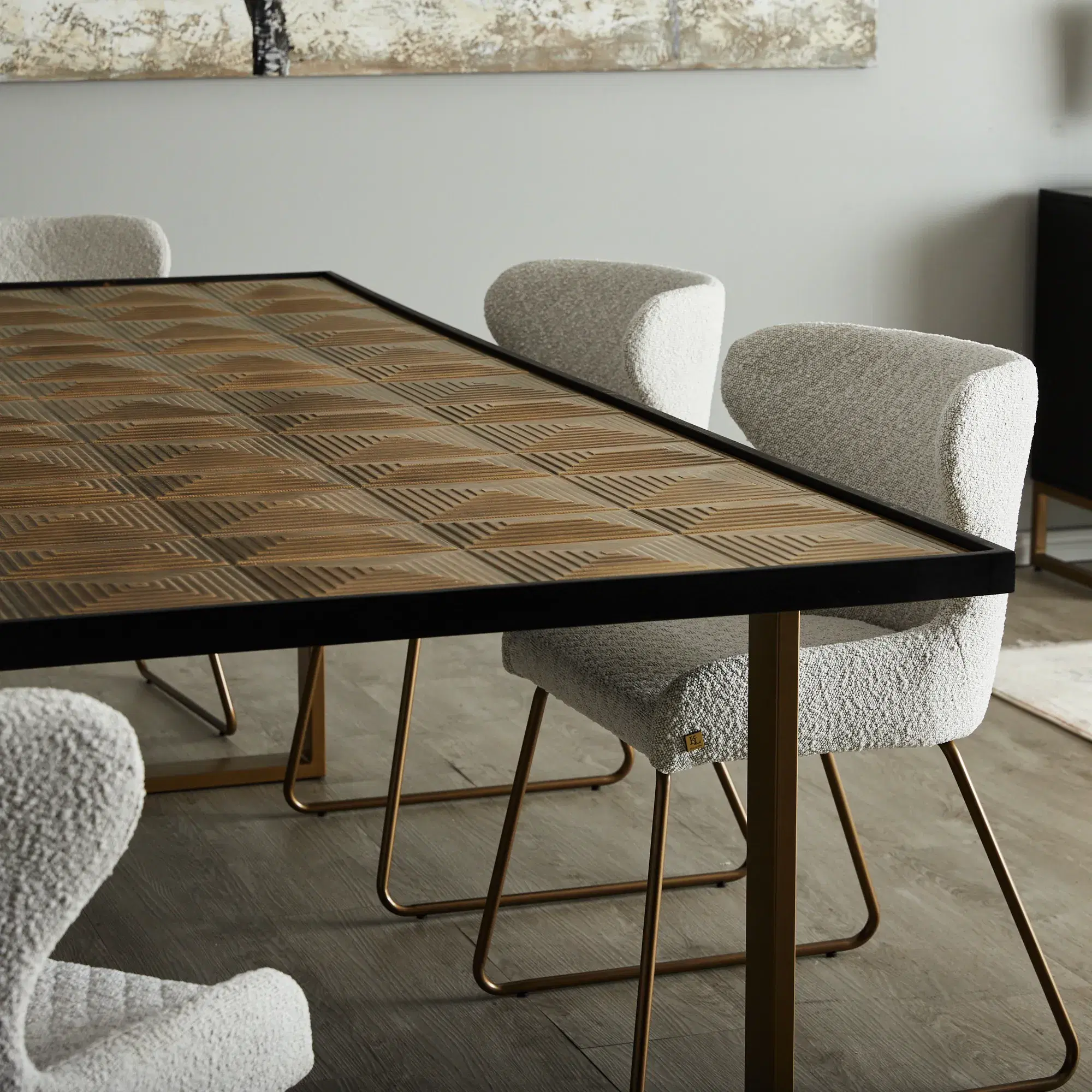 Anita Black Glass Dining Table