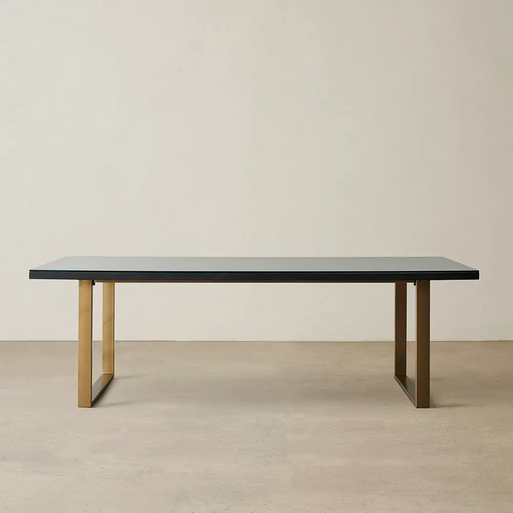 Anita Black Glass Dining Table