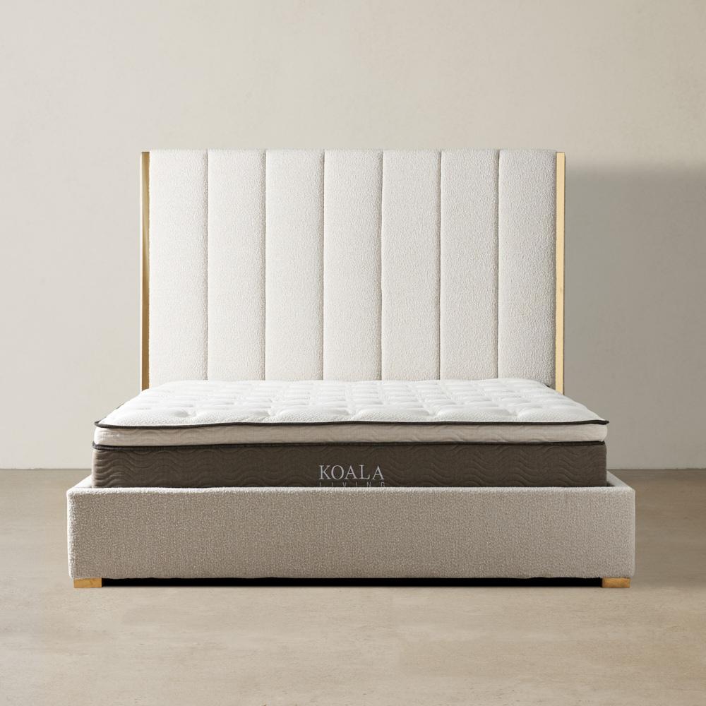 Beaumont Cream Boucle Queen Bed