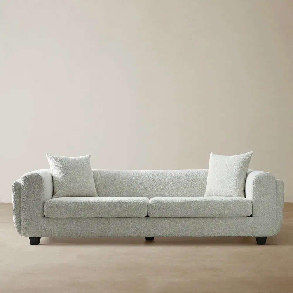Phylis Cream Boucle 3-Seater Sofa