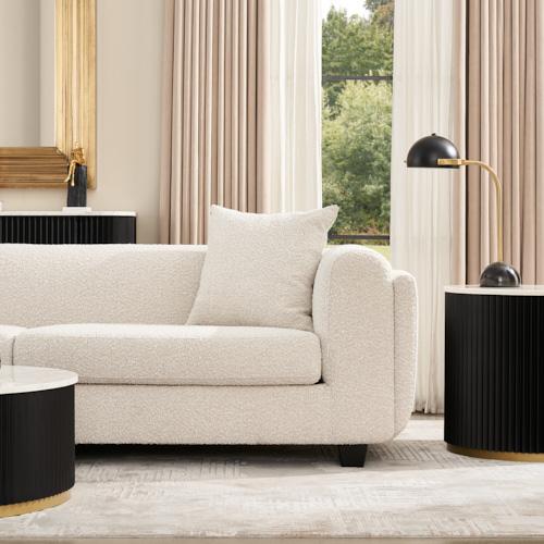 Phylis Cream Boucle 3-Seater Sofa