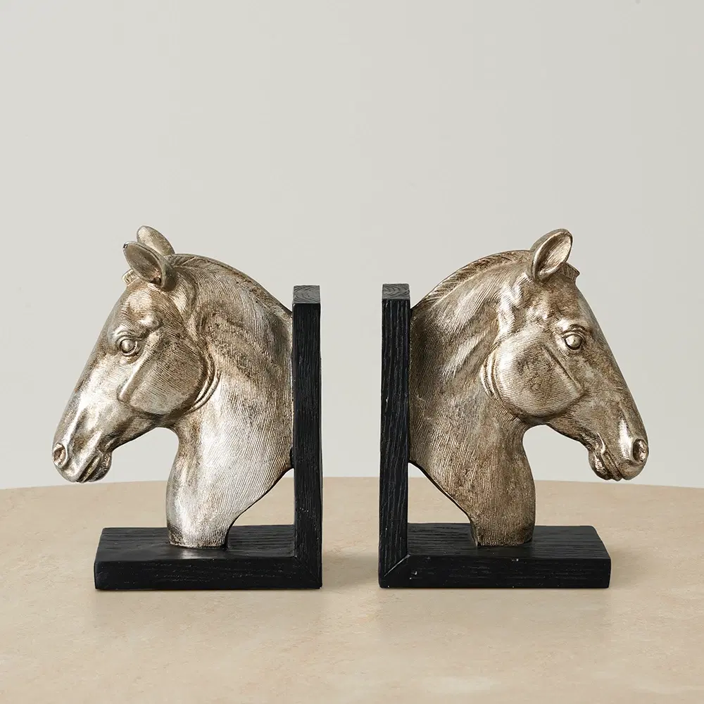 Horrace Antique Silver Bookends 