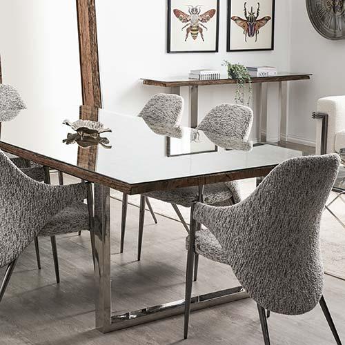 Selma Granite Boucle Dining Chair 