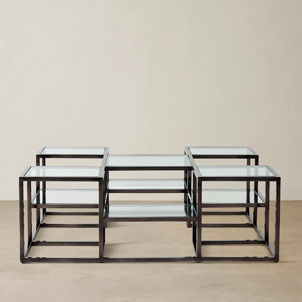 Geometric II Black Nickel Coffee Table 