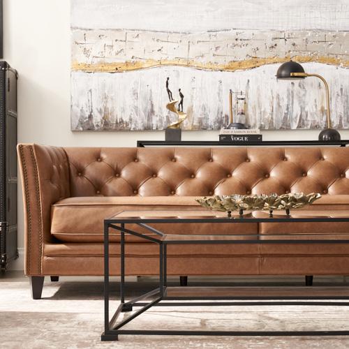 Russell Vintage Tan Leather 3-Seater Sofa