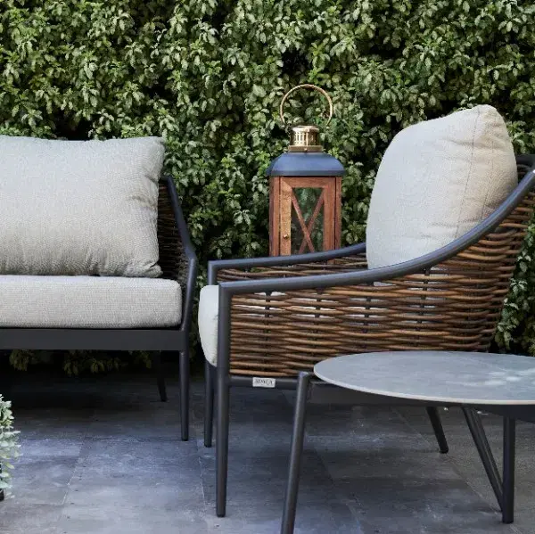 Lana Charcoal Round Outdoor Side Table 