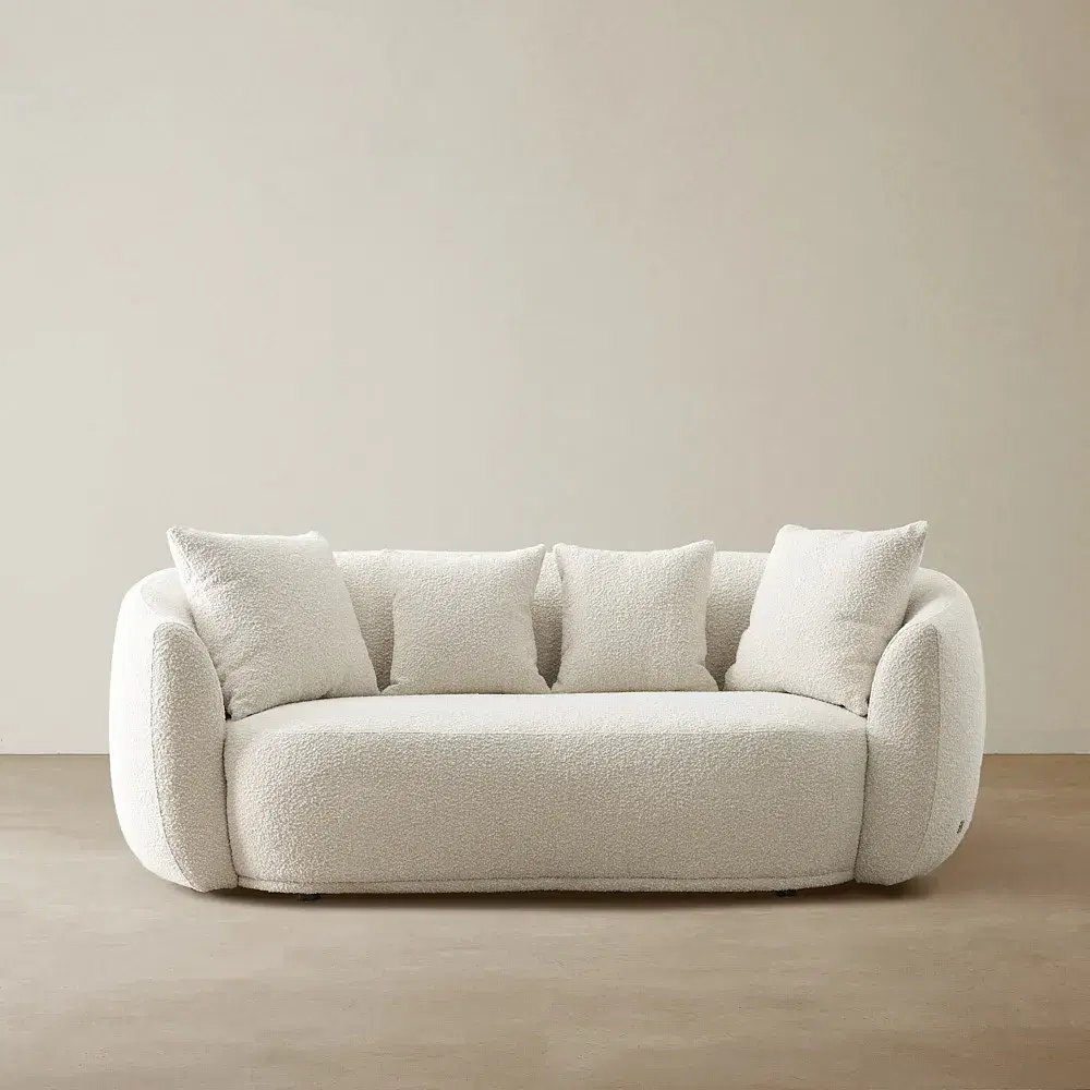 Everett Cream Boucle 2-Seater Sofa