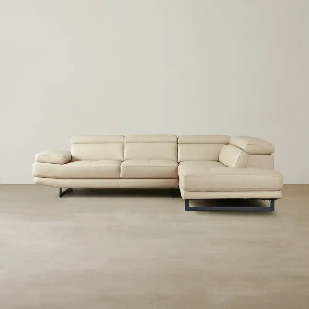 Aster Almond Cream Modular Right Chaise Lounge 