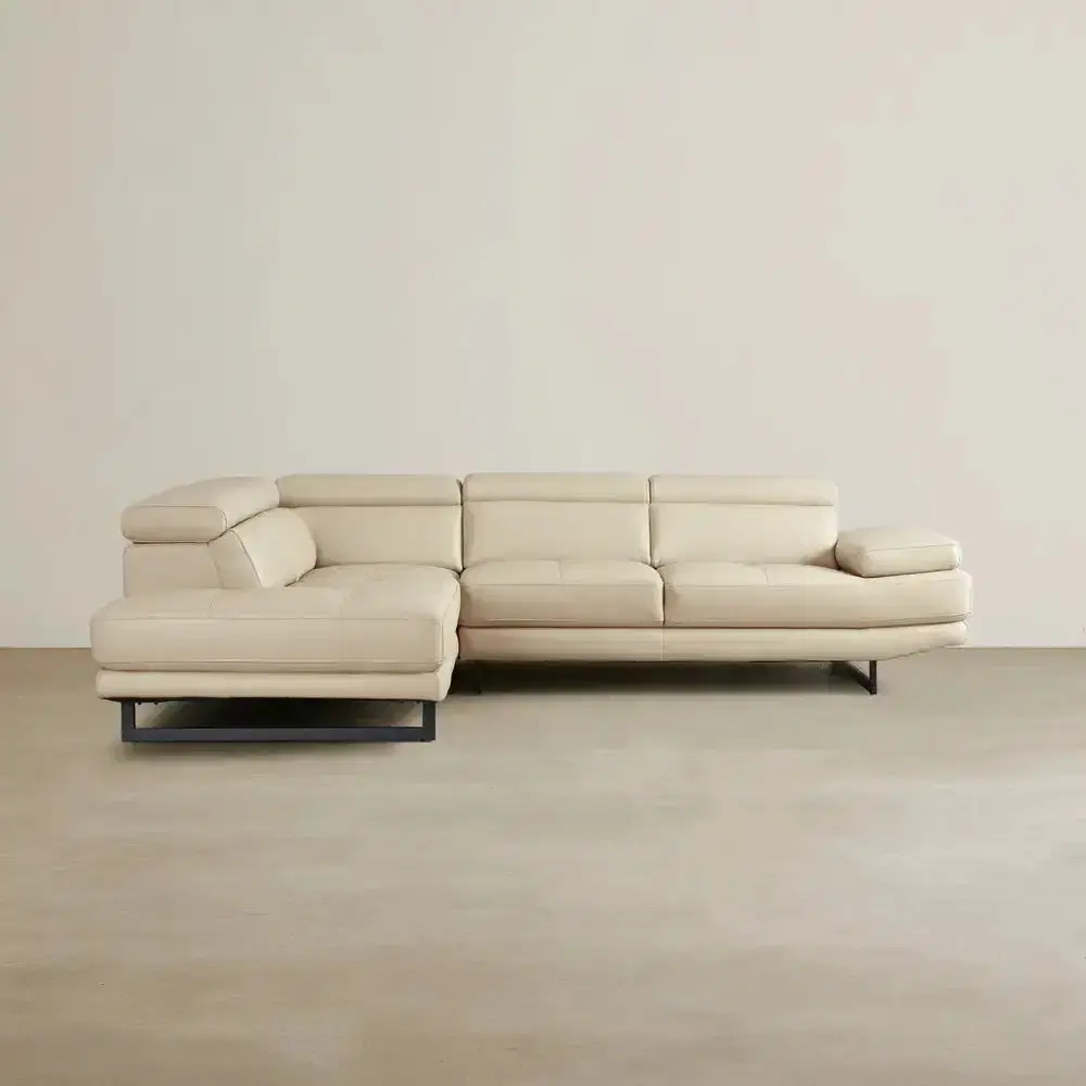 Aster Almond Cream Modular Left Chaise Lounge  