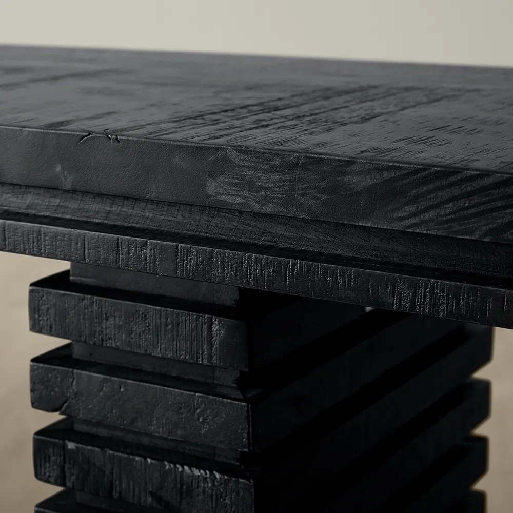 Rafiki Black Mango Wood Dining Table - Large 