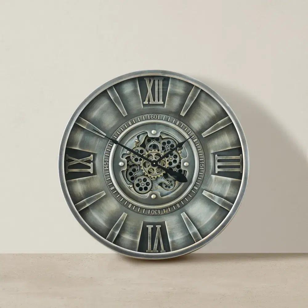 Harry Silver Wall Clock 