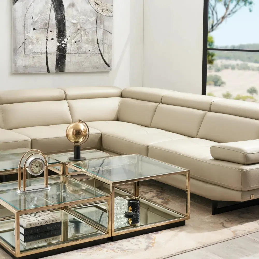 Cameron Champagne Gold Coffee Table