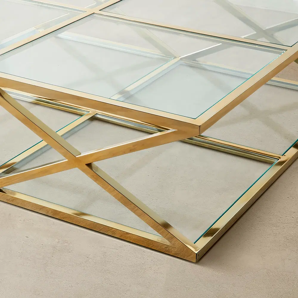 San Marco ll Champagne Gold Coffee Table