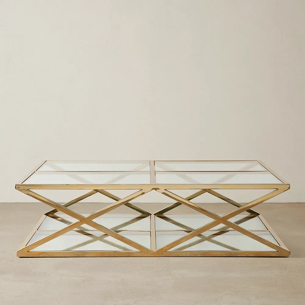 San Marco ll Champagne Gold Coffee Table