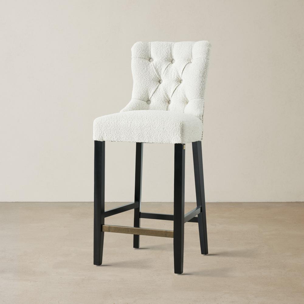 Saxon Cream Boucle Bar Stool