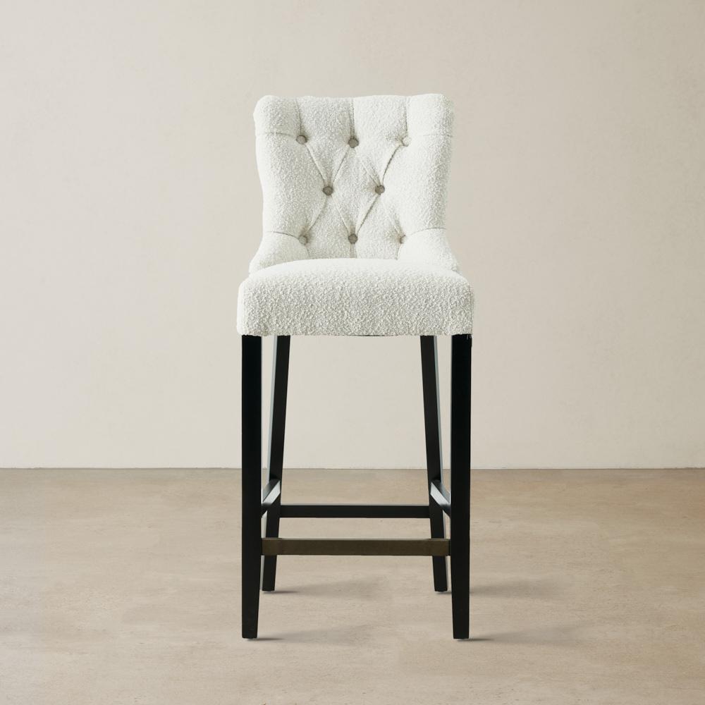 Saxon Cream Boucle Bar Stool