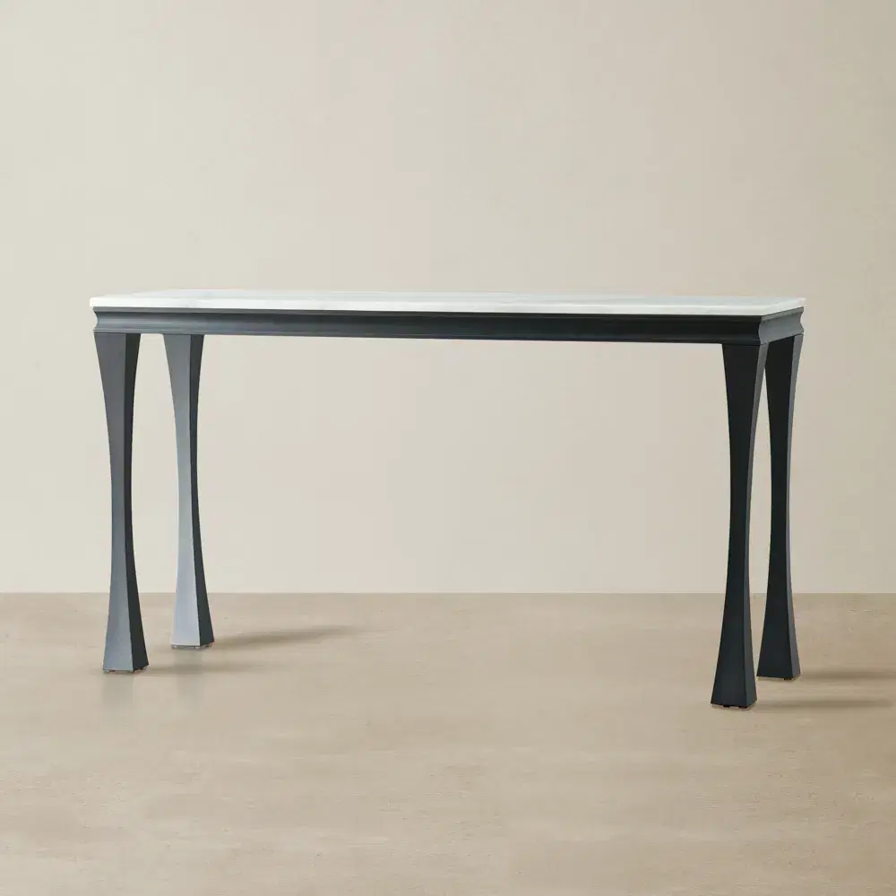 Melody Marble Console Table - Black Legs