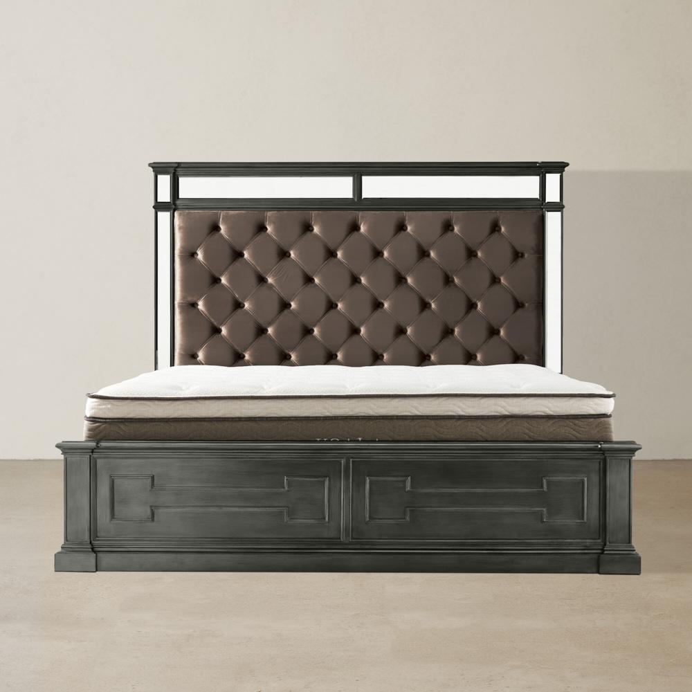 Solitude Brushed Black King Bed