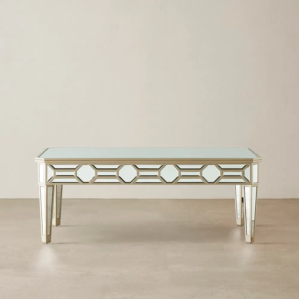 Madeleine Mirror Coffee Table - Champagne Gold Frame 