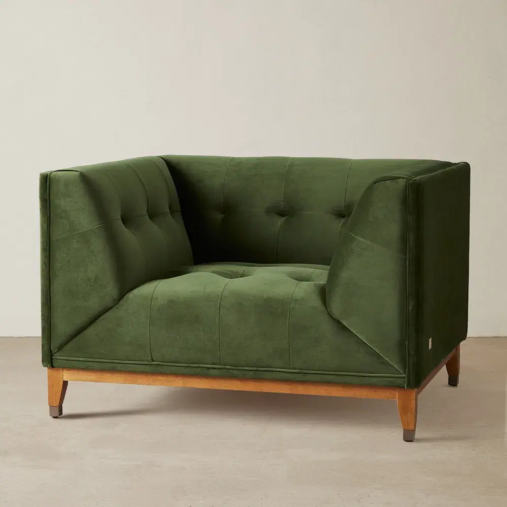 Humphrey Forest Green Velvet Occasional Chair