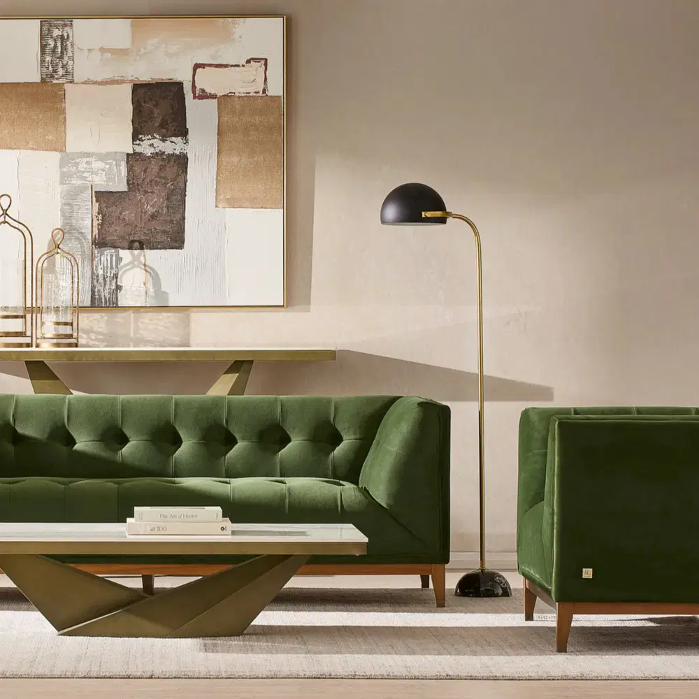 Humphrey Forest Green Velvet Occasional Chair