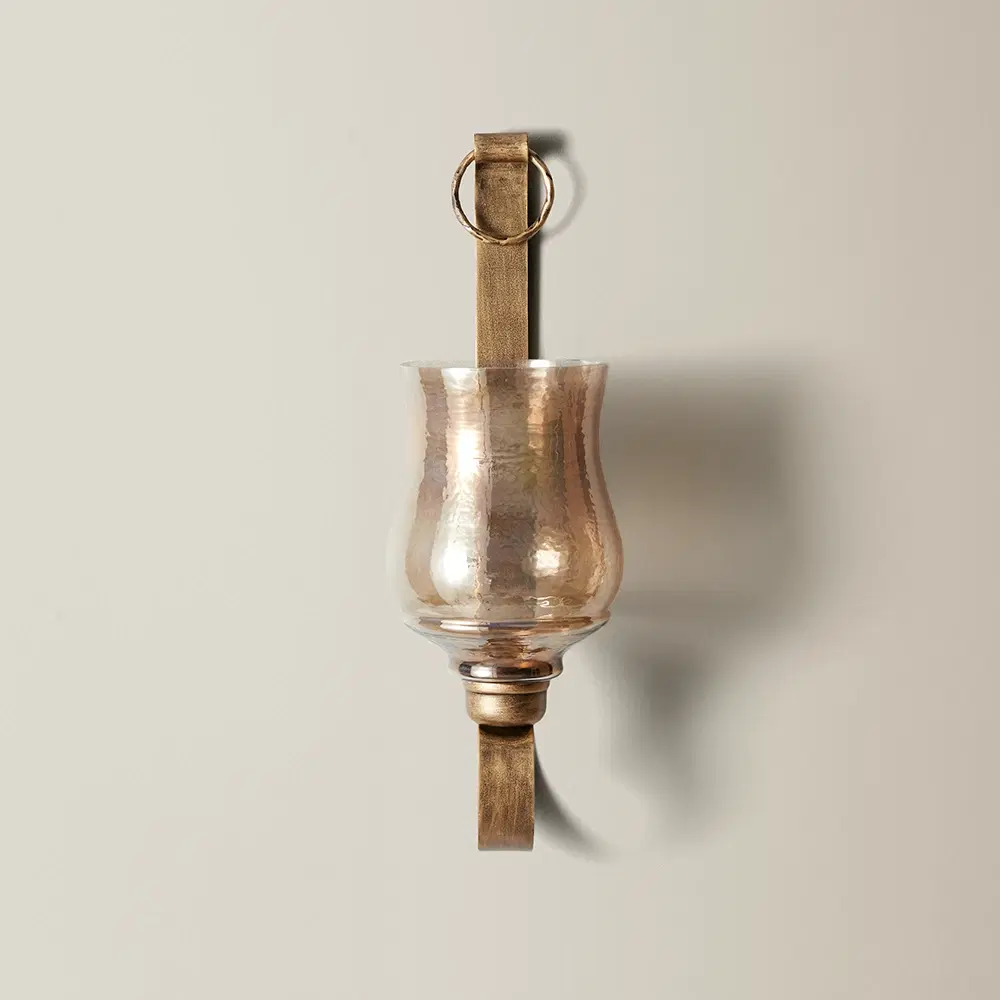 Barcelona Antique Gold Metal Wall Sconce