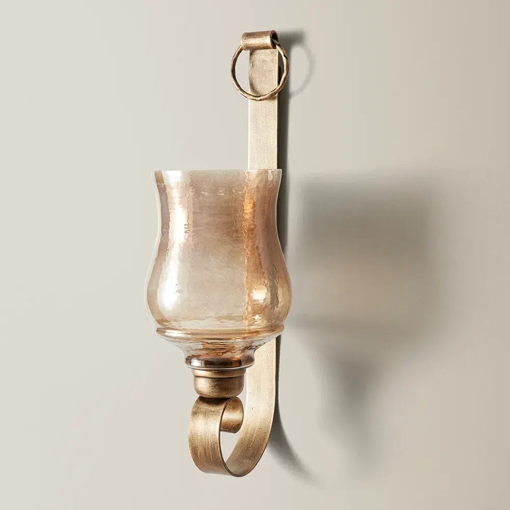 Barcelona Antique Gold Metal Wall Sconce