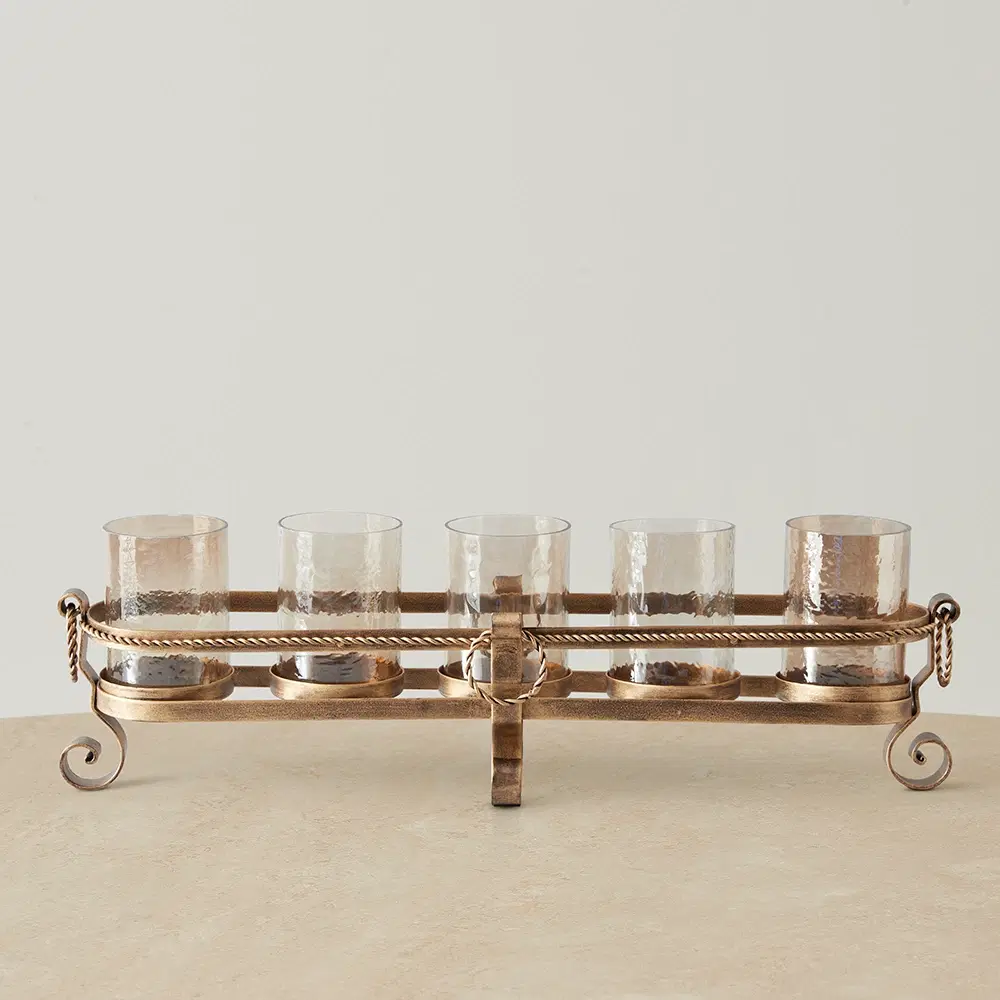 Firenze Antique Gold Metal Multi-Light Holder