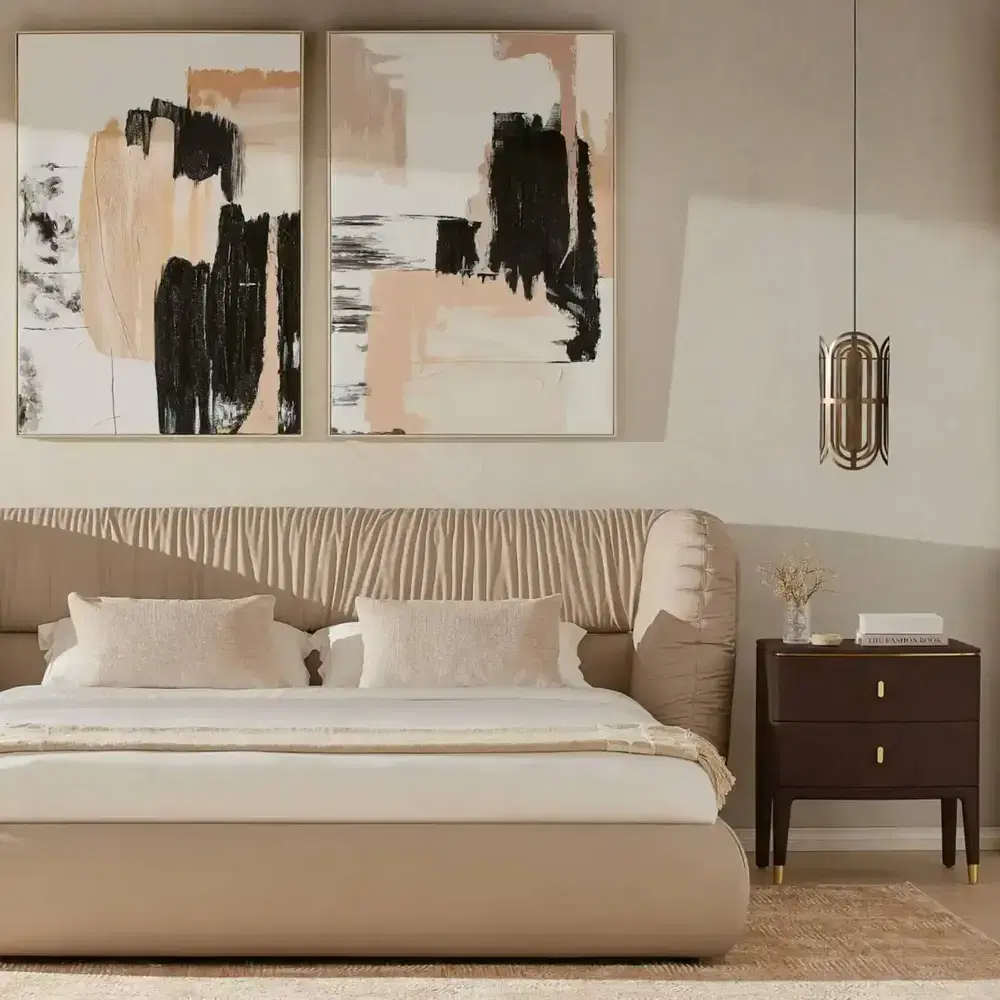 Edith Antique Gold Metal Oval Link Pendant - Large