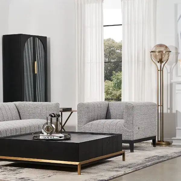 Divine Satin Brass Metal Floor Lamp