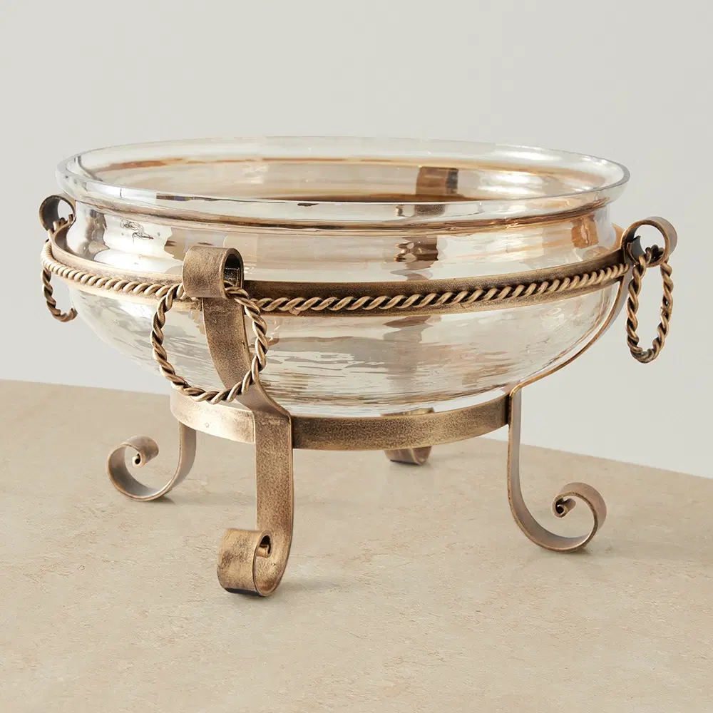 Chantal Antique Gold Bowl Decorative