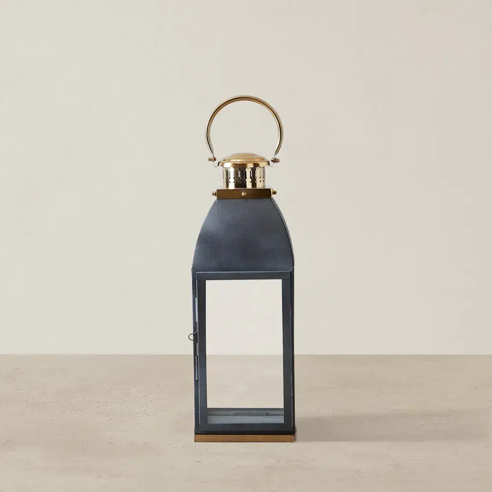 Stefan Black Stainless Steel Lantern - Large