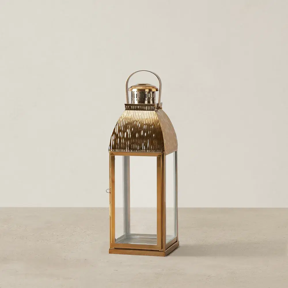 Bonnie Gold Stainless Steel Lantern - Large