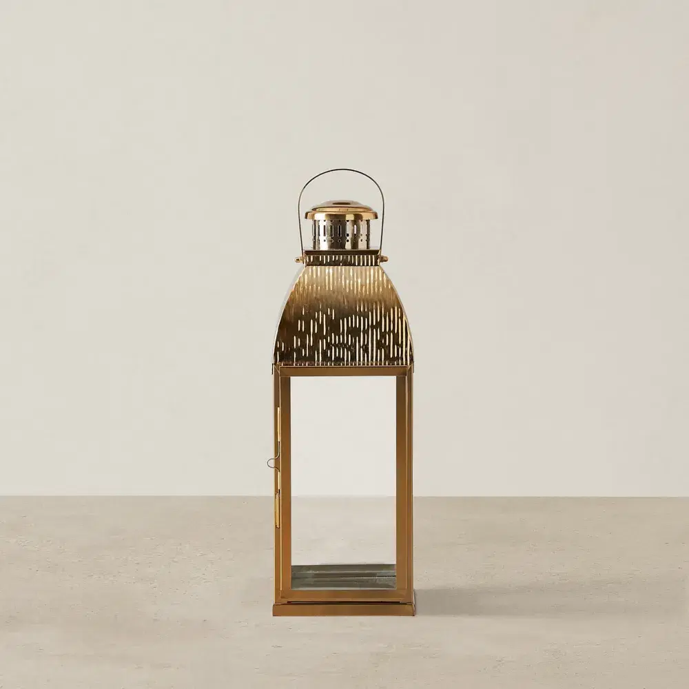 Bonnie Gold Stainless Steel Lantern - Large