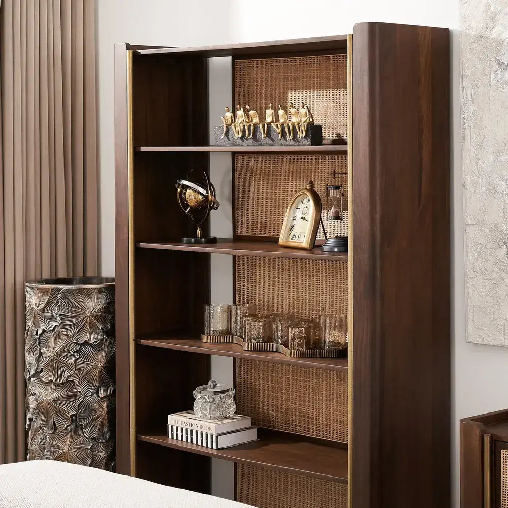 Posy Elongated Antique Gold Vase - Small