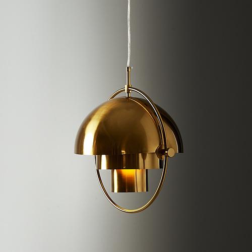 Selene Brushed Gold Metal Chandelier - 38 cm Brushed Gold Metal Shade